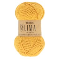 Drops Lima Uni Colour 2923 žltá 50g 100m - cena, porovnanie