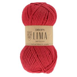 Drops Lima Uni Colour 3609 červená 50g 100m