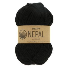 Drops Nepal UNI 8903 čierna 50 g 75 m