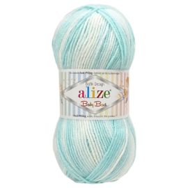 Alizé Baby Best Batik 6659 tyrkysovo biela 100 g, 240 m