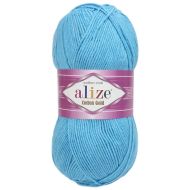 Alizé Cotton Gold 287 azúrová modrá 100 g, 330 m - cena, porovnanie