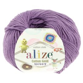 Alizé Cotton Gold Hobby New 44 fialová 50g 165m