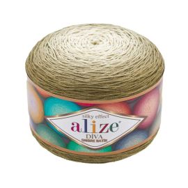 Alizé Diva Ombre batik 7374 hnedá khaki 250 g, 875 m