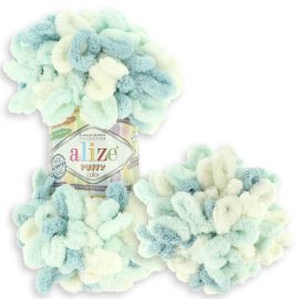 Alizé Puffy Color 6461 mätovo modrá 9 m 100 g