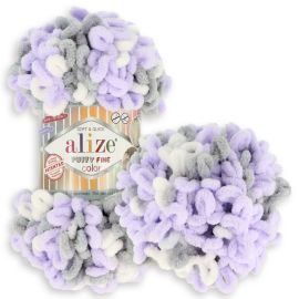 Alizé Puffy Fine Color 6372 sivo fialová 100g 14m