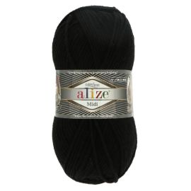 Alizé Superlana Midi 100 g 170 m 60 čierna