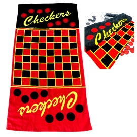 Checkers - Plážová osuška s hrou Dáma