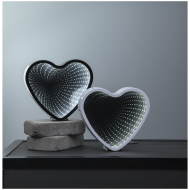 3D Srdce - LED Dekoračné zrkadlo 25 x 23 cm biele - cena, porovnanie