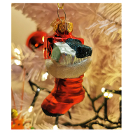 Vianočná retro čižma na stromček - cena, porovnanie