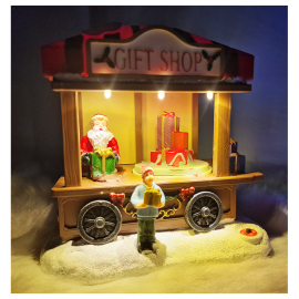 Obchod s vianočnými darčekmi a Mikulášom LED