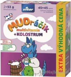 Vitar MUDráčik multivitamín + kolostrum 90tbl