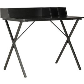 Shumee Písací stôl čierny 80 × 50 × 84 cm