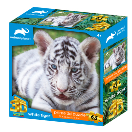 Clementoni 3D puzzle - Biely tiger 63ks