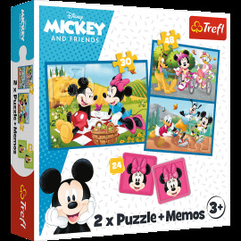 Trefl Puzzle 2v1 + pexeso - Zoznámte sa s Disney hrdinami