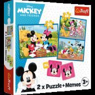 Trefl Puzzle 2v1 + pexeso - Zoznámte sa s Disney hrdinami - cena, porovnanie