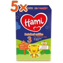 Nutricia Hami 12+ batoľacie mlieko na dobrú noc 5x600g