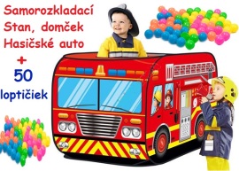 Joko Detský samorozkladací stan, domček Hasičské auto