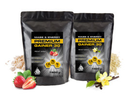 Valknut Špeciálna sada 1+1 Gainer Premium Mass & Energy 2x1500g