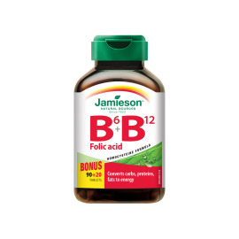 Jamieson Vitamín B6 + B12 + Folic Acid 110tbl