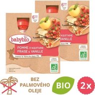 Babybio Jablko, jahoda a vanilka 2x 4x90g - cena, porovnanie