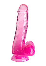 Pipedream King Cock Clear Cock with Balls 6"