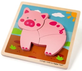 Bigjigs Toys Vkladacie puzzle Prasiatko