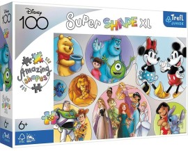 Trefl Puzzle 160 XL Super Shape - Farebný svet Disney