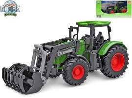 Mikro  Kids Globe traktor zelený s predným nakladačom 27cm