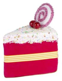 MagicHome Dekorácia Candy Line, koláčik, ružový, 13x9x15 cm, závesný