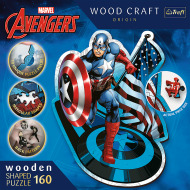Trefl Drevené puzzle 160 - Nebojácny Kapitán America - cena, porovnanie