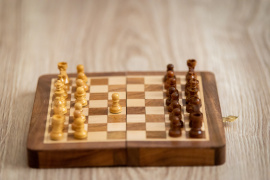 Magnetické drevené šachy LUX mini