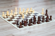 Drevené šachy staunton s rolovacou šachovnicou - cena, porovnanie