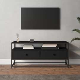 vidaXL TV skrinka čierna 100x35x45 cm spracované drevo