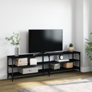 vidaXL TV skrinka čierna 180x30x50 cm kompozitné drevo a kov - cena, porovnanie