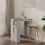 vidaXL Barový stôl s poličkou betónový sivý 102x50x103,5 cm drevotrieska - cena, porovnanie