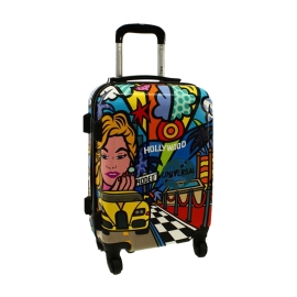 Rogal Farebný detský kufor na kolieskach "Picasso" M