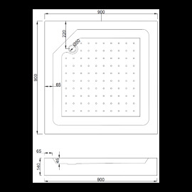 Mexen Rio sprchový kút 90x90cm 860-090-090-50-40-4510