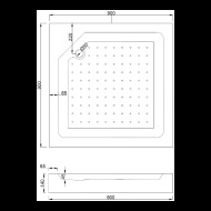 Mexen Rio sprchový kút 90x90cm 860-090-090-50-40-4510 - cena, porovnanie