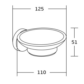 Mexen Tiber Miska na mydlo 7050539-70