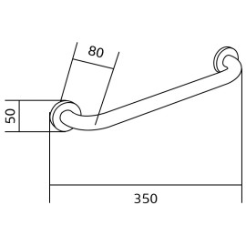 Mexen Nástenné zábradlie 30 cm 70101630-50