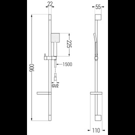 Mexen DS45 785454583-70 sprchový set