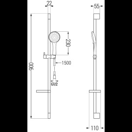 Mexen DS74 785744583-00 sprchový set