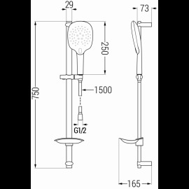 Mexen DB22 785224584-70 sprchový set