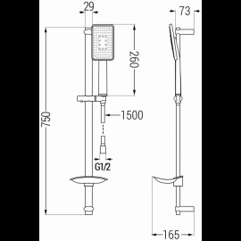 Mexen DB54 785544584-17 sprchový set