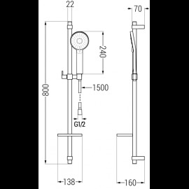 Mexen DQ40 785404581-20 sprchový set