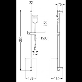 Mexen DQ62 785624581-50 sprchový set