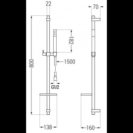 Mexen DQ70 785704581-70 sprchový set