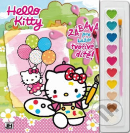 Hello Kitty - Omalovánky s barvami A4