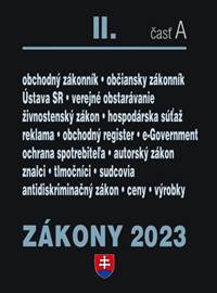 Zákony II časť A 2023 - Obchodné právo, Občianske právo, živnostenské podnikanie