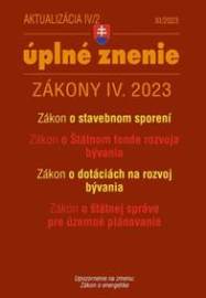 Aktualizácia IV/2 2023 – bývanie, stavebný zákon